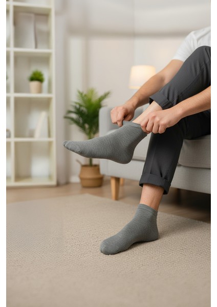 3'lü Pamuk Erkek Patik Çorap Seti - Karışık Renkli- Erkek Sneaker Çorap indirimleri