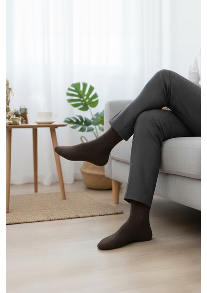 7'li Pamuk Erkek Soket Çorap Seti - Karışık Renkli Düz Çorap modelleri