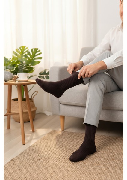 7'li Pamuk Erkek Soket Çorap Seti - Karışık Renkli Düz Çorap fırsatları