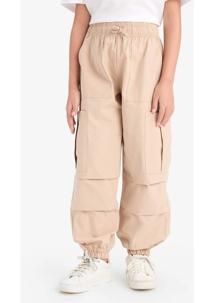 Kız Çocuk Paraşüt Kargo Jogger Paça Pantolon