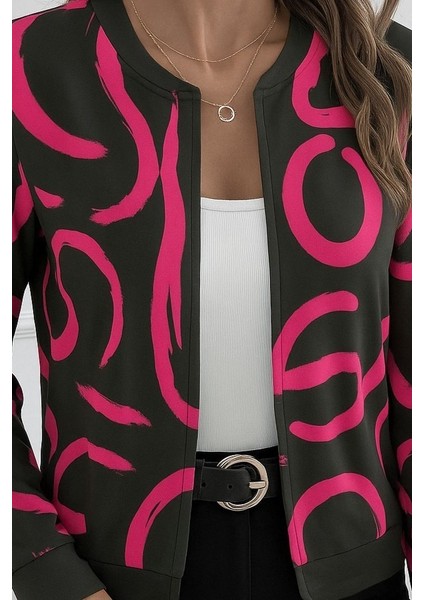 Ozgn Kadın Uzun Kollu Önden Fermuarlı Kısa Şardonlu Dalgıç Ceket fiyatları