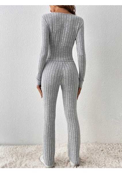 Ozgn Kadın Uzun Kollu Şardonlu Kaşkorse Ikili Takım indirimleri