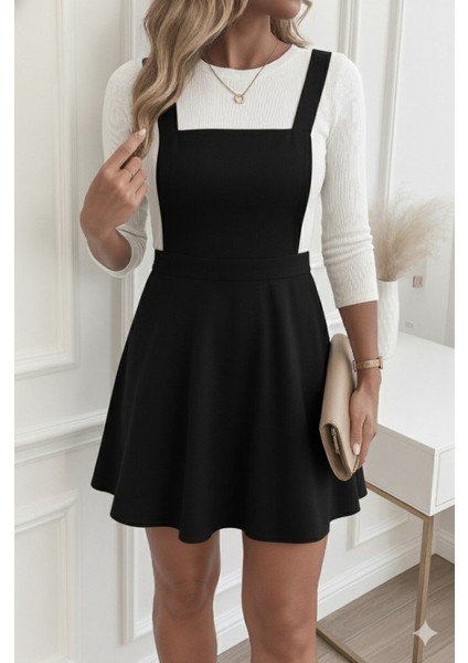 Ozgn Kadın Askılı Sırttan Çapraz Detaylı Kısa Kiloş Kadife Mini Elbise indirimleri