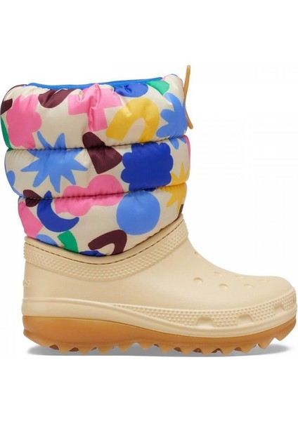 Classic Neopuff Geo Shapes Boot T Çocuk Çizmesi - Bej / Multi