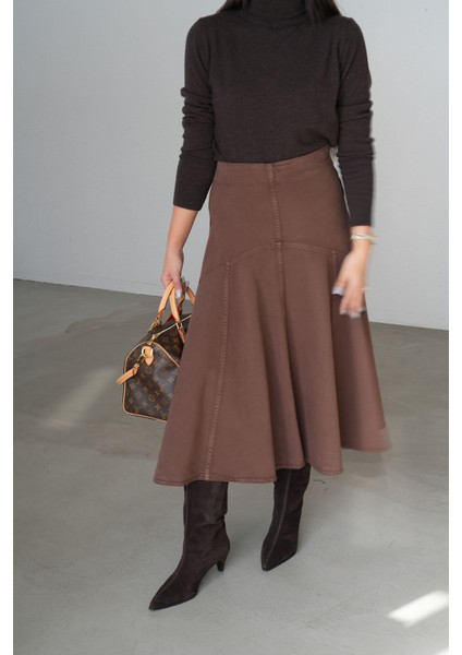 Yanı Fermuarlı Denim Etek fiyatları