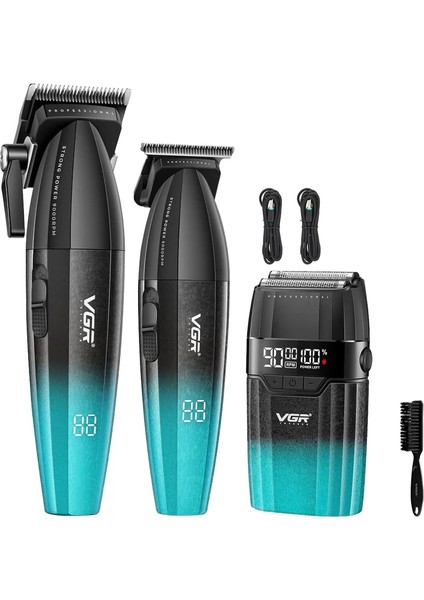 Farissu V-6740S3 Profesyonel Kablosuz Saç ve Sakal Kesme Makinesi – 3 In 1 Tıraş Seti