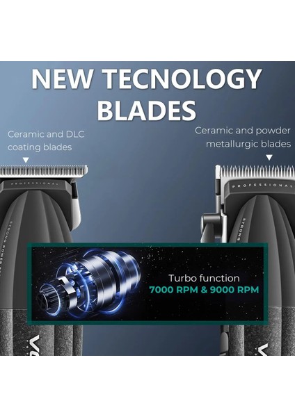 Farissu V-6740S3 Profesyonel Kablosuz Saç ve Sakal Kesme Makinesi – 3 In 1 Tıraş Seti