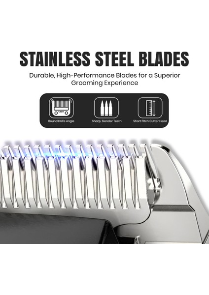 Farissu Profesyonel Şarjlı Saç Kesme Makinesi - 200 Dakika Çalışma Süresi, 7000 Rpm Motor ve 8li Tarak Seti indirimleri