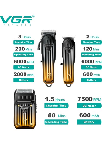 Farissu Vgr V-644 Profesyonel 3ü 1 Arada Şarjlı Bakım Seti - Saç, Sakal ve Sıfırlama Tıraş Makinesi indirimleri