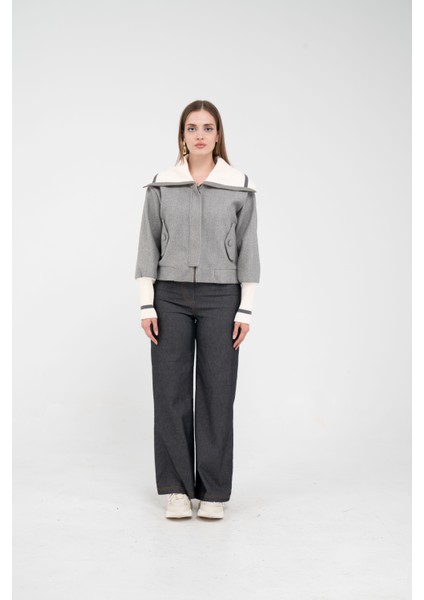 Oversize Fermuarlı Sweat Ceket K1720