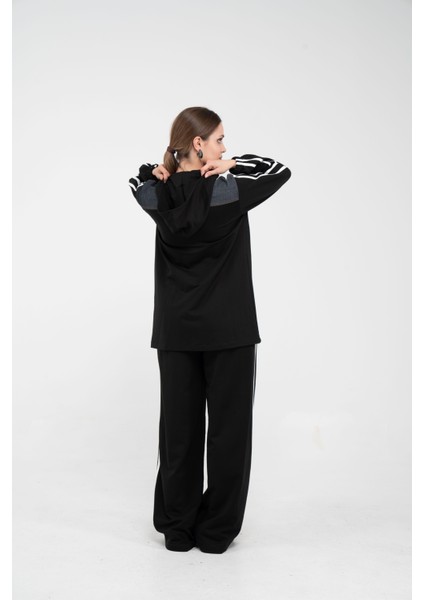 Kontrast Detaylı Fermuarlı Spor Ikili Takım K1748 fırsatları