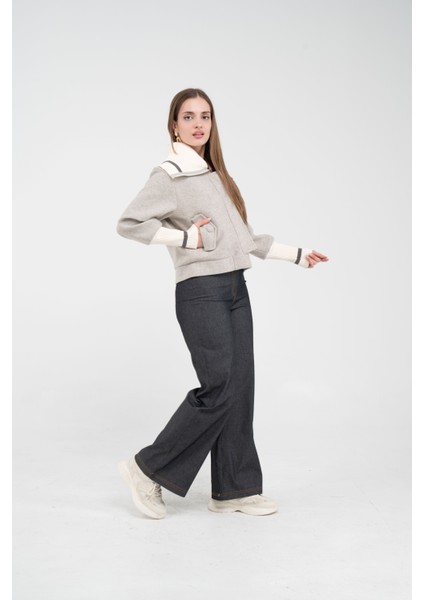 Oversize Fermuarlı Sweat Ceket K1720 fırsatları