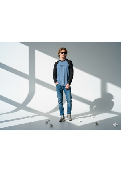 Erkek Relax Fit Rahat Kesim Pamuklu Yumuşak Dokulu Bisiklet Yaka Sweatshirt fiyatları