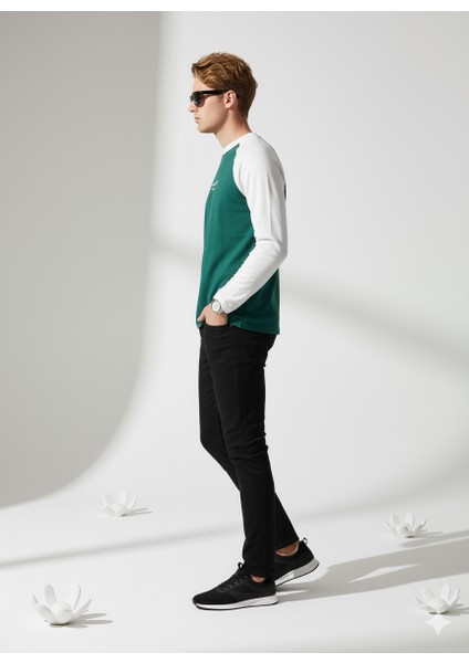 Erkek Relax Fit Rahat Kesim Pamuklu Yumuşak Dokulu Bisiklet Yaka Sweatshirt fiyatları