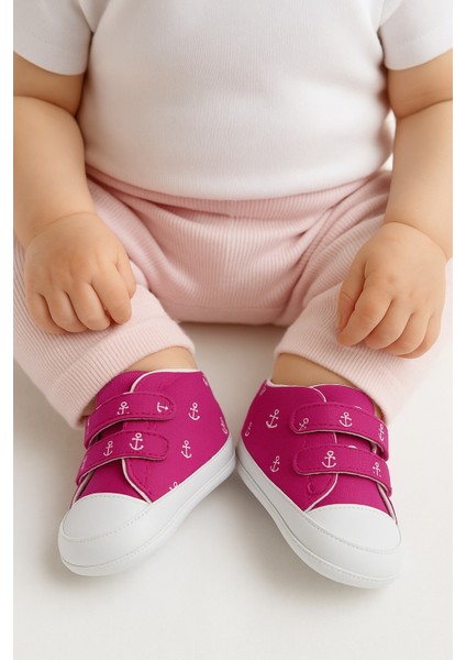 Denizci Desenli Ilk Adım Yumuşak Tabanlı Ayakkabı