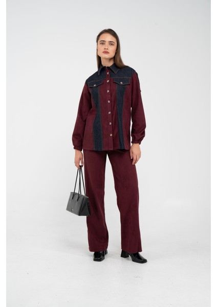 Kadife Jean Detaylı Ikili Takım K1744 fiyatları