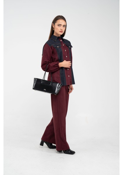 Kadife Jean Detaylı Ikili Takım K1744 modelleri