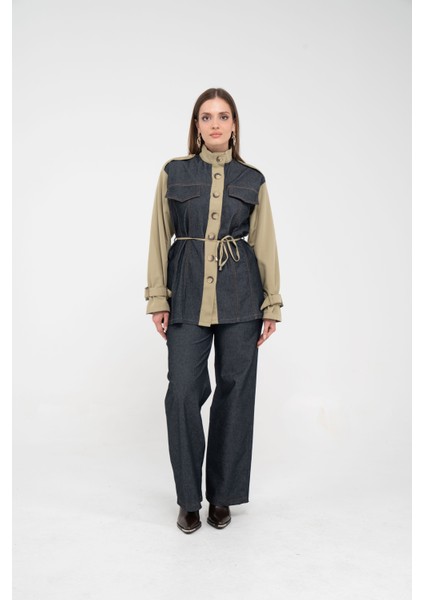 Kot Görünümlü Detaylı Ikili Takım K1754