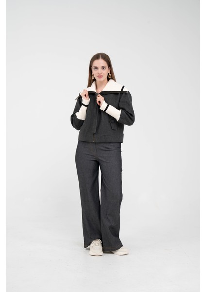 Oversize Fermuarlı Sweat Ceket K1720