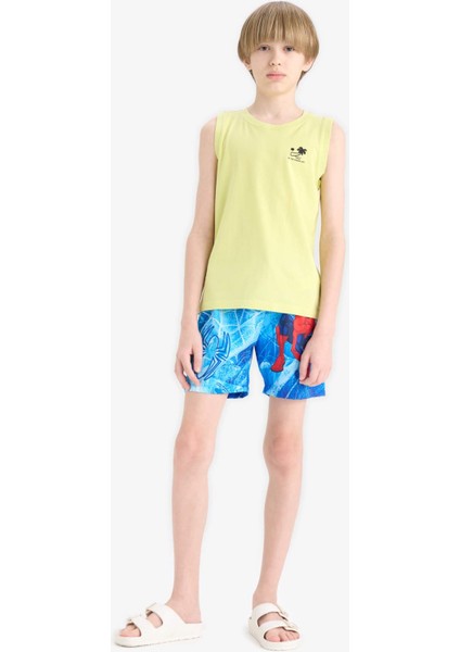 Erkek Çocuk Bisiklet Yaka Baskılı Atlet