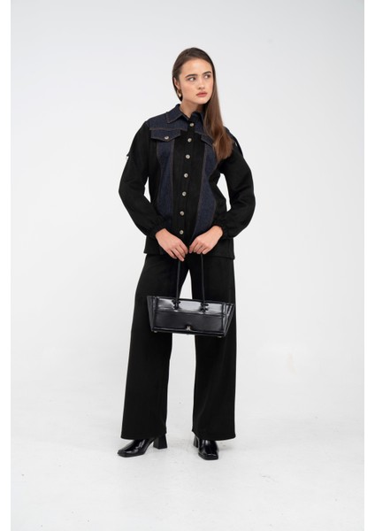 Kadife Jean Detaylı Ikili Takım K1744 modelleri