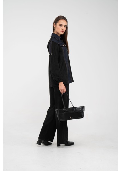 Kadife Jean Detaylı Ikili Takım K1744 fırsatları