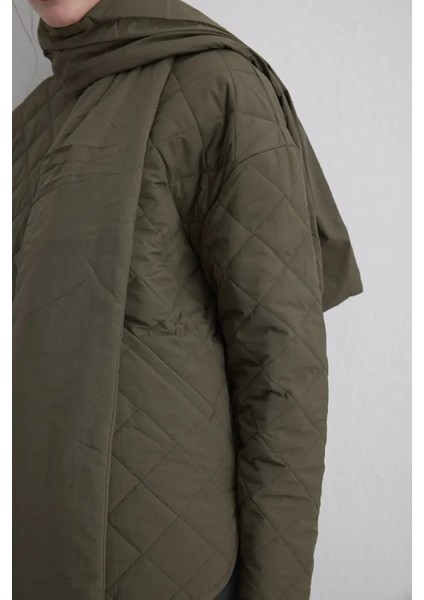 Atkılı Kapitone Mont - Haki fiyatları