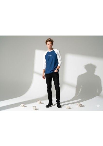 Erkek Relax Fit Rahat Kesim Pamuklu Yumuşak Dokulu Bisiklet Yaka Sweatshirt