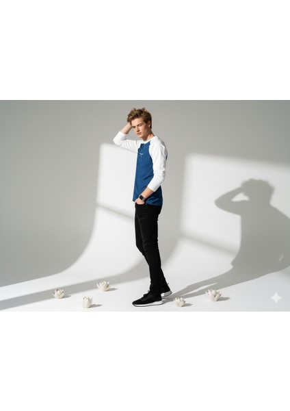 Erkek Relax Fit Rahat Kesim Pamuklu Yumuşak Dokulu Bisiklet Yaka Sweatshirt fiyatları