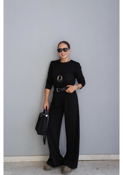 Siyah Vatkalı Bluz Pantolon Takım fiyatları