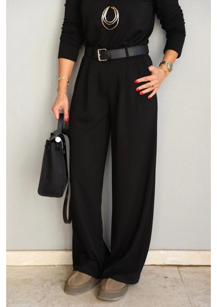 Siyah Vatkalı Bluz Pantolon Takım indirimleri