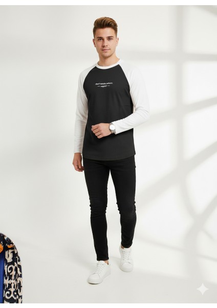 Erkek Relax Fit Rahat Kesim Pamuklu Yumuşak Dokulu Bisiklet Yaka Sweatshirt