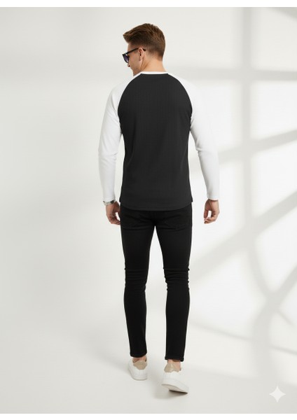 Erkek Relax Fit Rahat Kesim Pamuklu Yumuşak Dokulu Bisiklet Yaka Sweatshirt modelleri