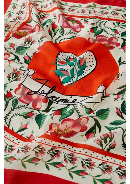 Desenli Modal Fular Love indirimleri