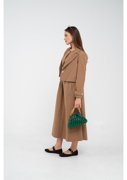 Düğme Detaylı Ceketli Elbise Takım K8062 modelleri