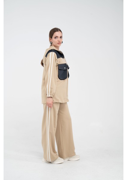 Kontrast Detaylı Fermuarlı Spor İkili Takım K1748 fırsatları