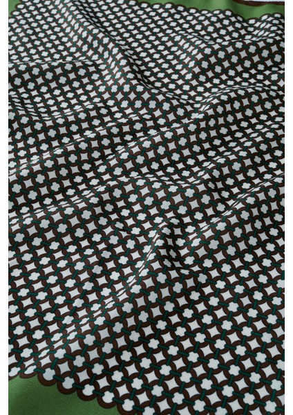 Desenli Modal Fular Classic Yeşil modelleri