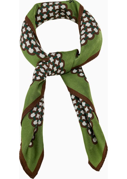 Desenli Modal Fular Classic Yeşil fırsatları