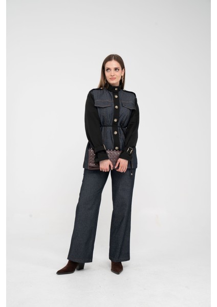 Kot Görünümlü Detaylı İkili Takım K1754