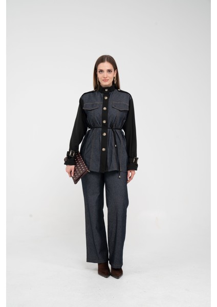 Kot Görünümlü Detaylı İkili Takım K1754 fırsatları