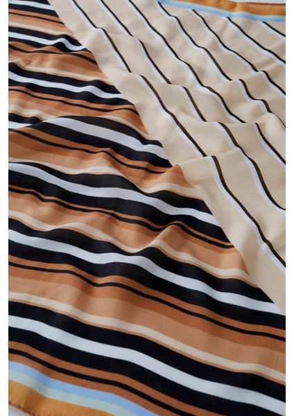 Desenli Modal Fular Çizgili modelleri