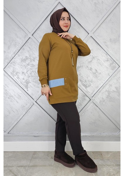 Kadın Kombin Detaylı Tesettür Tunik
