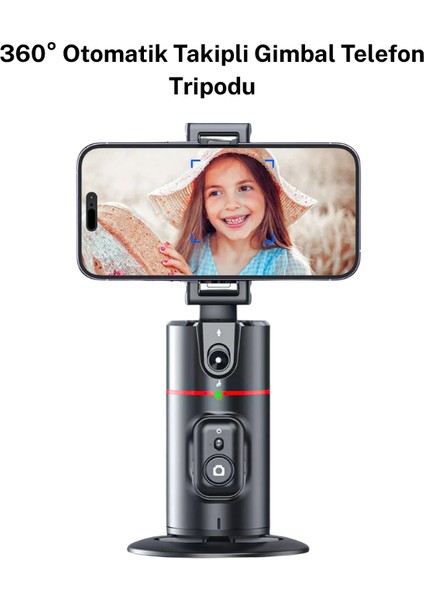 Triptoza P02 360° Otomatik Takipli Telefon Tripodu – Akıllı Hareketli Tripod Gimbal, Masaüstü Tripod