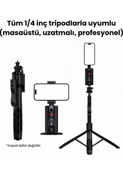 Triptoza P02 360° Otomatik Takipli Telefon Tripodu – Akıllı Hareketli Tripod Gimbal, Masaüstü Tripod fırsatları