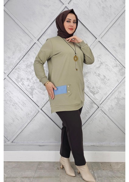 Kadın Kombin Detaylı Tesettür Tunik