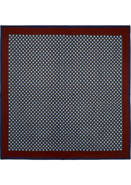 Desenli Modal Fular Classic Lacivert