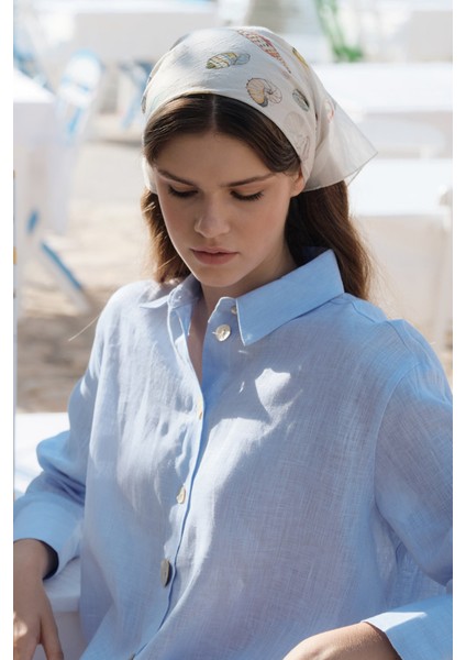 Desenli Modal Fular Seaside