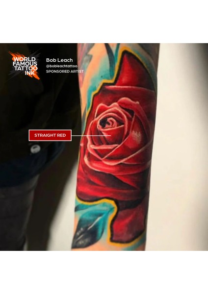 Straight Red - World Famous Ink Dövme Boyası - 4OZ/120ML