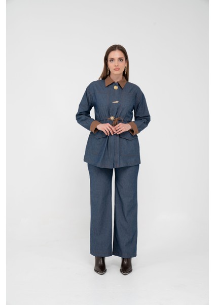 Kahve Detaylı Kadın İkili Takım K8073 fiyatları