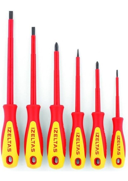 Izeltaş Tornavida Seti Izoleli Elektrikçi 6 Parça